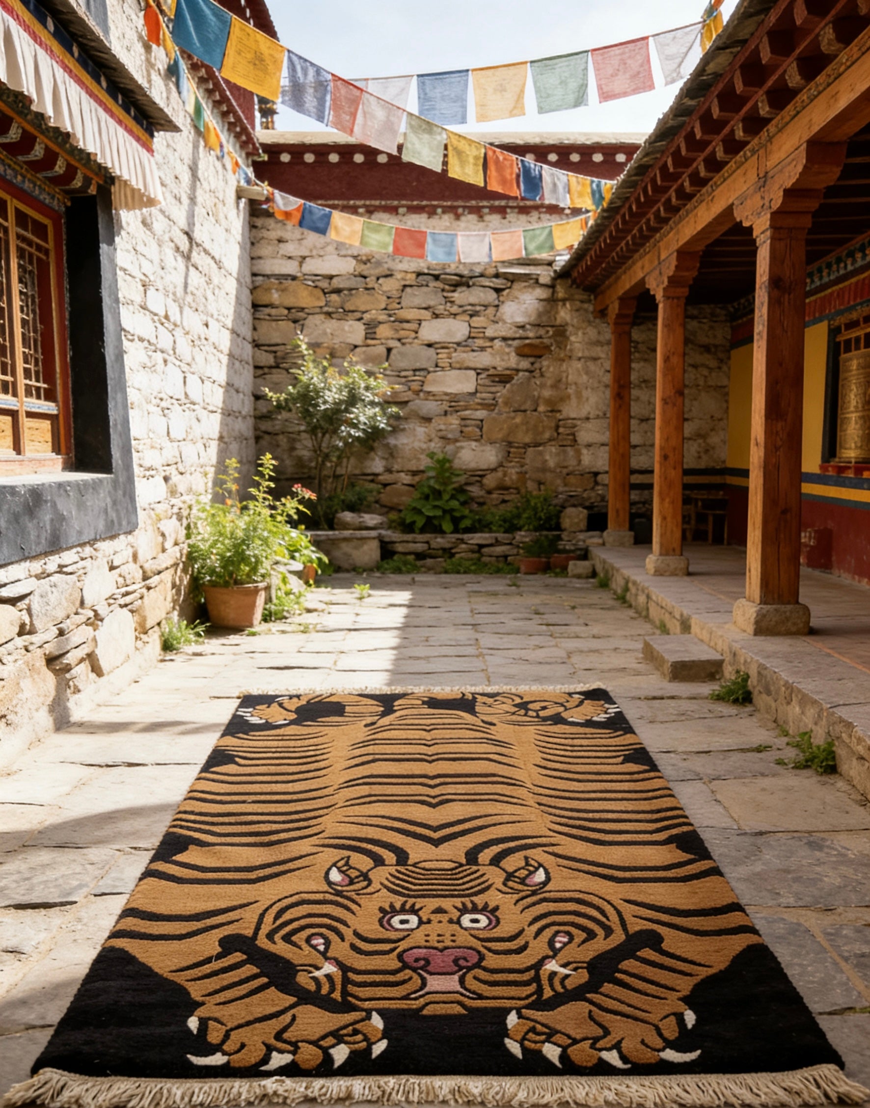 Traditional Tiger Rug སྲོལ་རྒྱུན་སྟག་གདན་གྲུམ་རྩེ