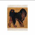 Mystic Snowland – Tibetan Mastiff Pure Wool Accent Rug (40 × 40 cm)